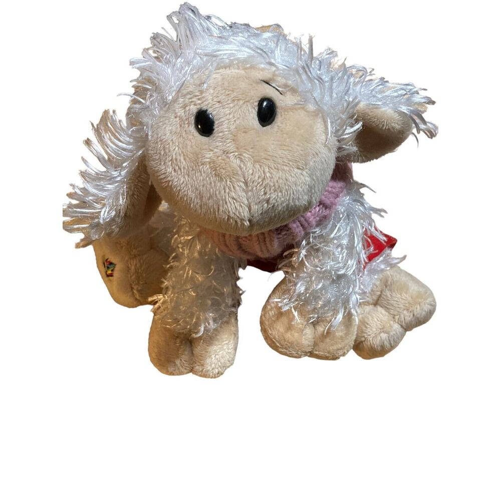 Ganz Webkinz 9" LAMB HM201 Plush Stuffed‎ Animal Shiny White Fur Sheep NO CODE